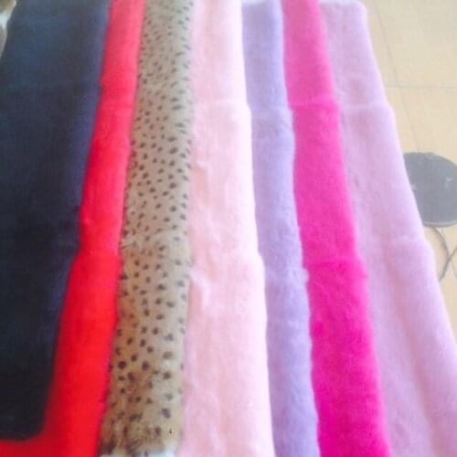 Genuine white rabbit fur plate 9 pelt blanket Nick garment lining Parka liner clothing materia DIY fur raw material