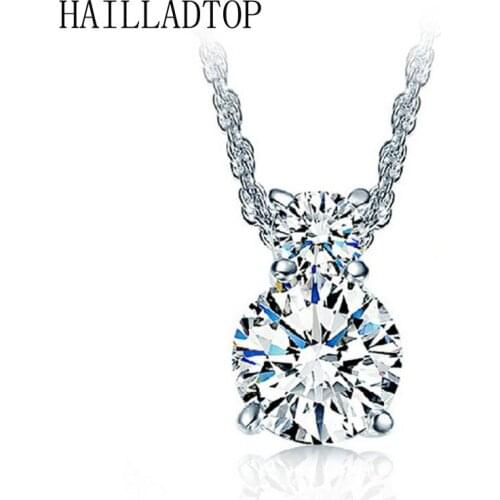 Heart Gourd Zirconia Pendant Necklace Crystal Shinning Silver Plated Pendants Wave Chain OL Style Jewelry Neck Pendant Charms