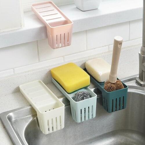 Durable Sucker Rack Sink Shelf Drain Rack Hanging Dishwashing Suction Cup Sponge Holder Home Storage Kitchen Accessories