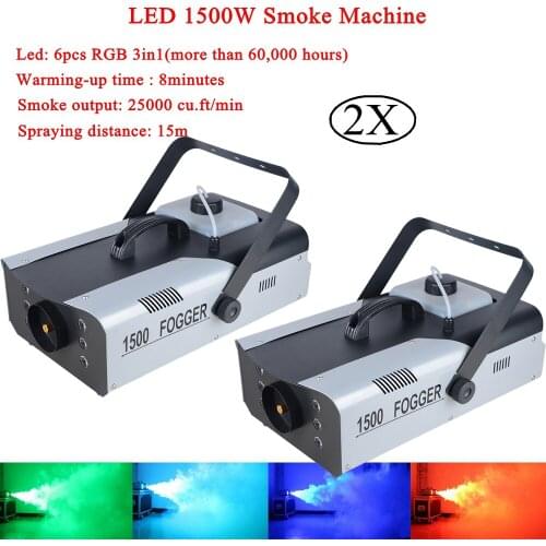 Professional Smoke Machine Wire/Remote Control 1500W Fogger Machine For Wedding Function Club Pub Stage Fogger Machine Dj Disco