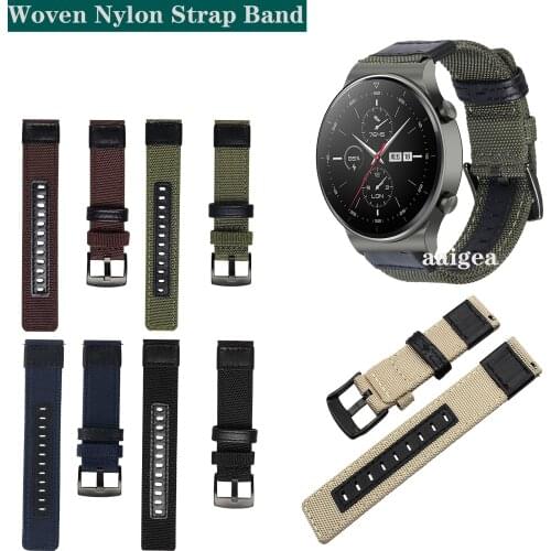Woven Nylon Replacement Band Sport Strap for Huawei Watch GT 2 42mm 46mm 2e GT2 Pro 20mm 22mm