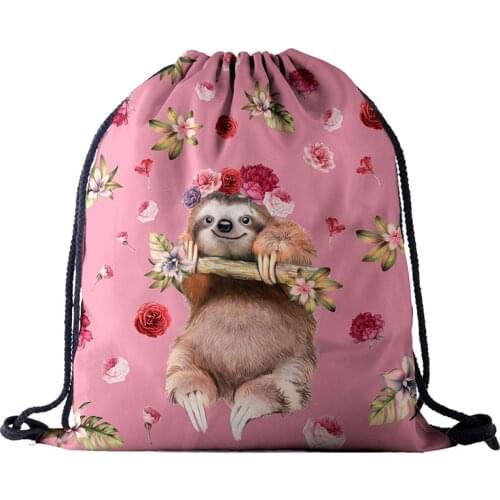 Backpack drawstring BAGS drawstring fashion 3D printing Animal travel softback men bags UNISEX Womens shoulder bag knapsack new