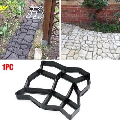 DIY Paving Mould Home Garden Floor Road Concrete Stepping Driveway Stone Path Mold Patio Black Plastic Making Garden Supplies