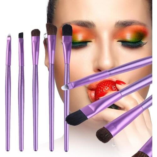 Stylish Eye Makeup Brushes Set Eyeshadow Eyebrow Tool Round Can Packed