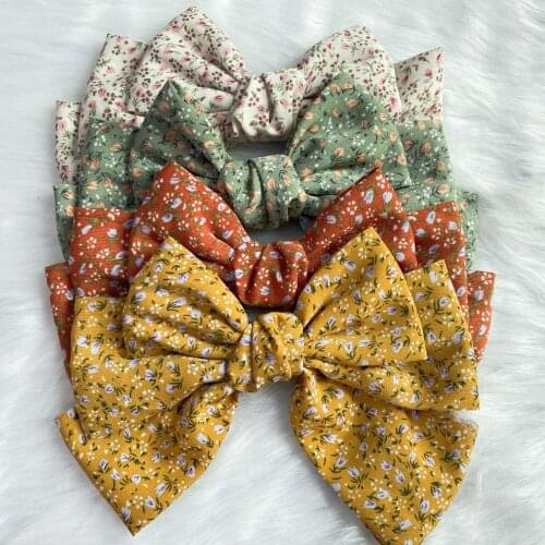 Four Seasons Princess Girl Big Bow Barrette Kids Floral Hairpin Children Bowknot Hair Clips 2pcs/lot Multi Layer Headwears