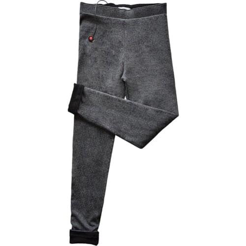 USB Heating Pants Womens Rechargeable Insulation Pants Three-stage Temperature Control Heating Slim Trousers Keep Warm