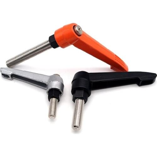 1pcs M12 stainless steel 7 word L type hand screw rotation tightening fixed zinc alloy handle adjustable bolt 20mm-100mm long