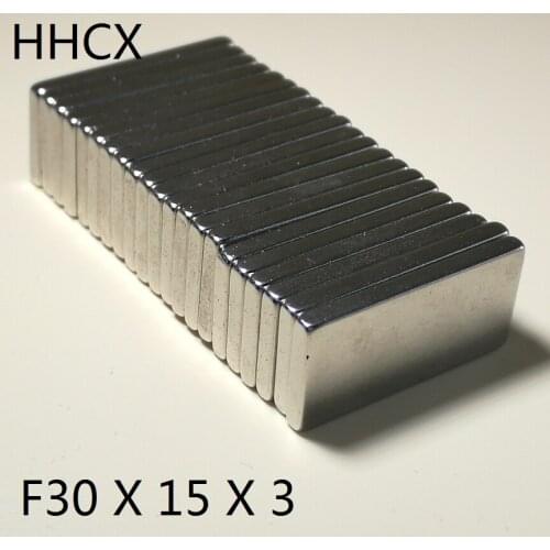 10 20 50PCS/LOT Magnet 30*15*3 N38 Block NdFeB Magnet 30x15x3 Neodymium Magnets 30 x 15 x 3