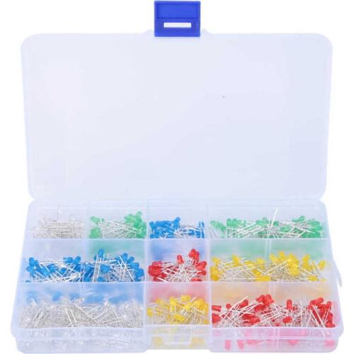3mm Blue Red Yellow Green Red Light Emitting LED Diode Assorted Kit