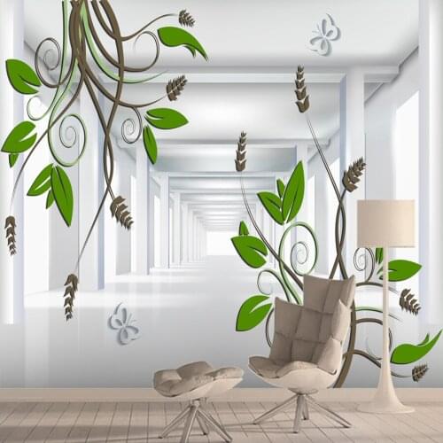 Custom Space Leaf Nature House Decor 3d Wallpapers Murals for Living Room Desktop Walls Paper Contact Self Adhesive Wall Rolls