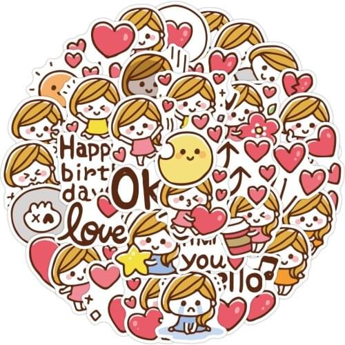 40pcs/ Creative Cute Self-made Daily Cool Girls Scrapbooking Stickers /decorative Sticker /DIY Craft Photo Albums/trunk Sticker