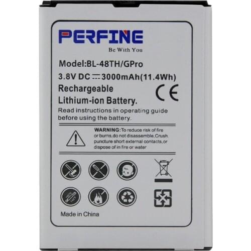 2pcs Perfine Battery BL-48TH Mobile Battery For LG Optimus G Pro F240 F240K E980 F240S F240L Battery Gpro2 D838 BL47TH Batteries