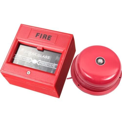 Alarm bell and Plastic Break Glass Emergency Exit Escape Life-saving Switch Button Fire Alarm Home Safely Security