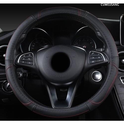 CUWEUSANG Leather Car Steering Wheel Cover For Luxgen U7 U5 U6 M7 V7 S5 S6