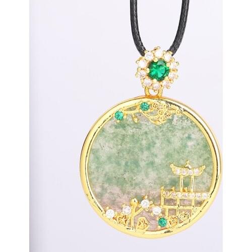 Koraba Buddha Pendant Sweater Chain Natural Necklace Beads Long Luxury Jewelry Collares Choker Necklace for Women
