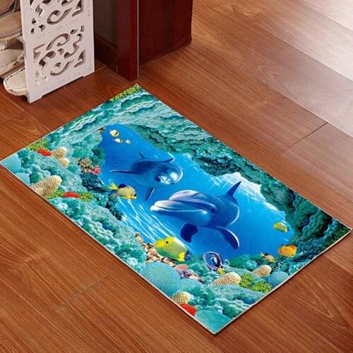 3D Animal Bathroom Bath Mats Toilet Rug Anti Slip Bathroom Carpet Home Decor Kitchen Door Floor Mats Carpet 40*60/50*80/60*90cm