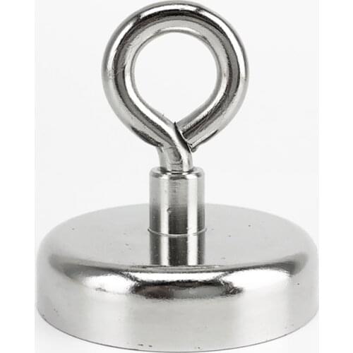 Magnetic Hooks Heavy Duty NdFeB Round Magnet Hook with 3 Layers Ni Strong Corrosion Protection, for Refrigerator Home Office