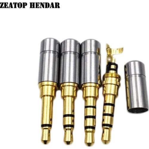 2Pcs Mini 3.5 mm 2 3 4 Pole with Clip Brass Plug Audio Jack Earphone Adapter for DIY Mono / Stereo Headset Earphone