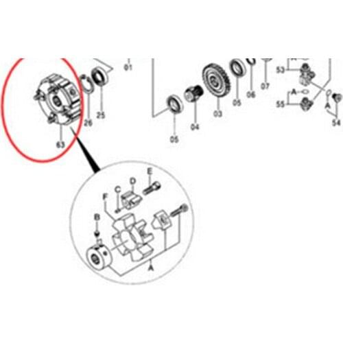 Coupling Assy 4310056 for Hitachi Excavator EX200-3 EX200-5 EX100-3 EX210-5