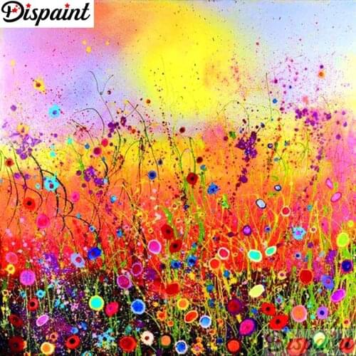 Dispaint Full Square/Round Drill 5D DIY Diamond Painting "Color flower scenery" 3D Embroidery Cross Stitch 5D Home Decor A16778