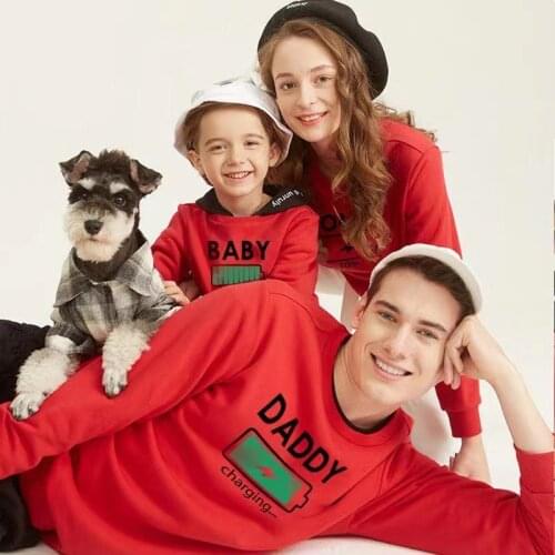 Matching Family Outfits Autumn Sweatshirt Mother Father Daughter Son Clothes Mommy Daddy And Me Mom Dad Kid Baby Children Sets