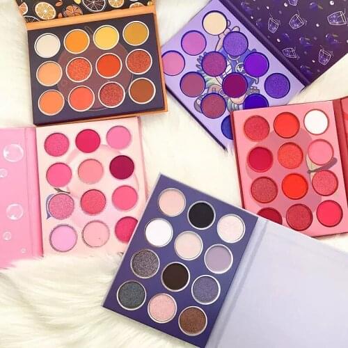 Custom Private Label Super Pigment Nude Eyeshadow Palette Matte Shimmer Long Smooth Waterproof Makeup Set Vegan