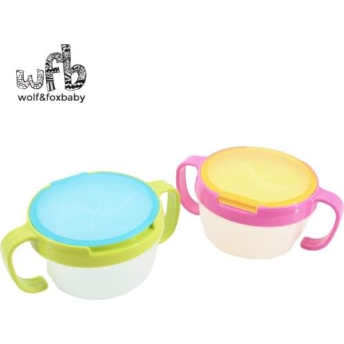 Retail Child double the handle snack cup biscuits candy snack cans bpa free shopping 2014 baby infant Edible safety Dinnerware