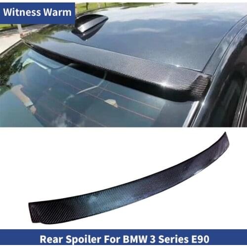 For bmw E90 spoiler carbon fiber rear trunk spoiler 318i 320i 325i 330i 2005-2011 E90 sedan roof wing top spoiler CF
