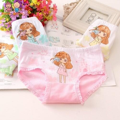 10pc Random Color Girls Panties Briefs Kids Underwear Baby Cotton Triangle Shorts Underwear