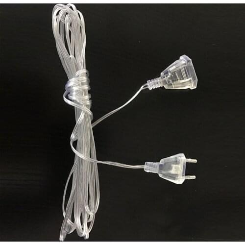 5M 3M Extender wire Extension Cable for Christmas Led String Fairy light Indoor Outdoor Garden Decoration EU Plug