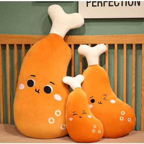 50-100CM New Expression Chicken Leg Toy Chick Wing Drumstick Fried Rice Noodles Pillow Cushion Birthday Gift
