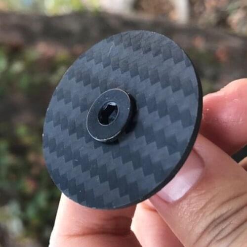 Bicycle Headset carbon top Cap Carbon Fiber Bike Stem 28.6mm 1 1/8" OD2 Steerer Fork Tube Headset Cap Cover