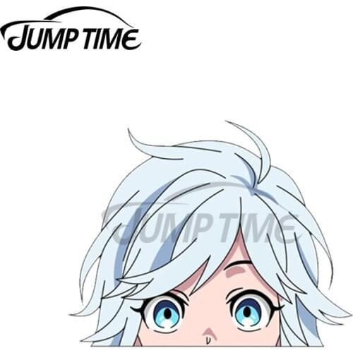 Jump Time 13 x 8.6cm For Kemono Jihen Akira Peeker Anime Car Stickers Personality Decoration Decal Refrigerator RV Graphics