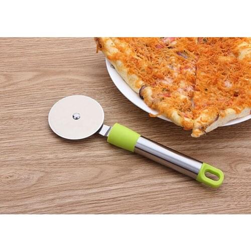 1PC Pizza Cutter Stainless Steel Pizza Knife Cake Bread Pies Round Knife Cutter Pizza Tool Pizza Wheels Cooking Tool KX 262