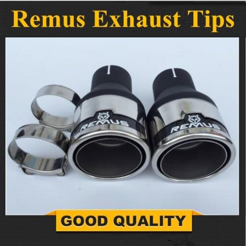 1 PCS Universal inlet 54mm 63mm outlet 76mm 89mm 101mm 304 Stainless Steel Remus Car Exhaust Muffler Tip Modified Exhaust Pipes