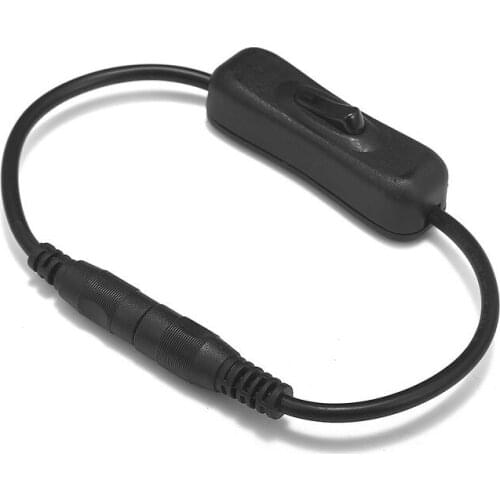 200pcs AC Adapter 5.5mmx2.1mm DC Power Switch Cable 12V Jack DC Power Exension Cable For LED Strip Light Undercabinet Light