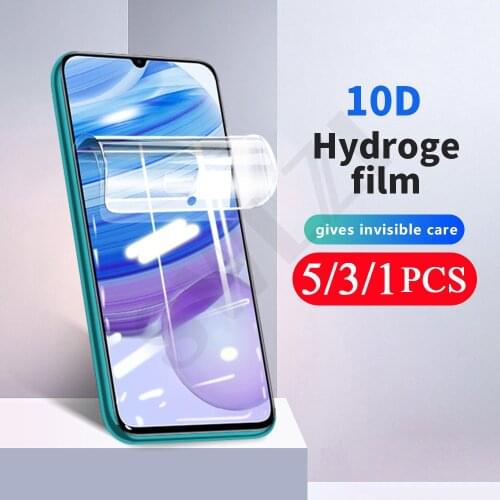 5-1Pcs HD Not Glass for Redmi note 9 pro Max 9S 10 5G 10S 10X 9T 8 8T 7 7S phone screen protector hydrogel film protective film