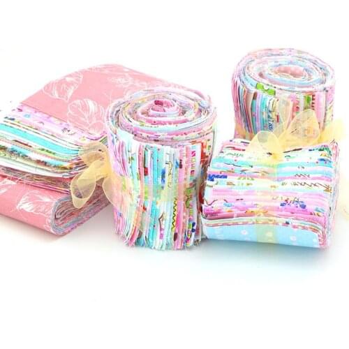 50 Pieces/Pack Cotton Fabric Print Diy Sewing Material Cotton Cloth 9*40cm