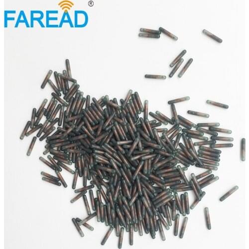 X80pcs LF RFID transponder coding free ICAR number 1.4*8mm RFID implant microchip EM4305 ISO11784 /ISO11785