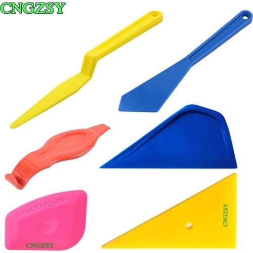 Auto Bubble Cleaner Long Handle Sharp Squeegee Car Sticker Soft Corner Reach Scraper Window Film Wrap Hard Edge Repair Tools K83