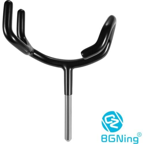 BGNing C-Stands Boompole Support Adapter Hands Free Coated Boom Pole Holder Microphone Mic Stands Fixed Postion Stainless Steel