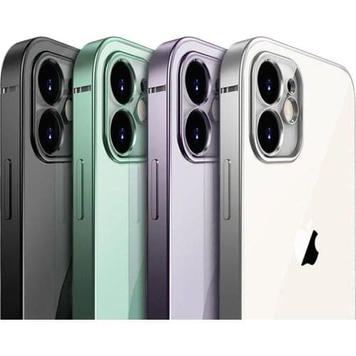 IPhone 11 12 Pro Max TPU Case iPhone 12 Mini Transparent Soft Case Lens Protection Coating Fashion Womens Mobile Phone Case