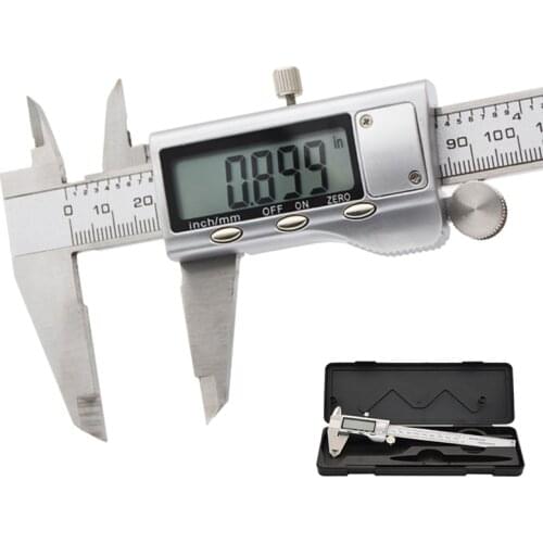 6in Digital Caliper Micrometer 150mm Stainless Steel Metal Casing Caliper Vernier Caliper Gauge Electronic Caliper