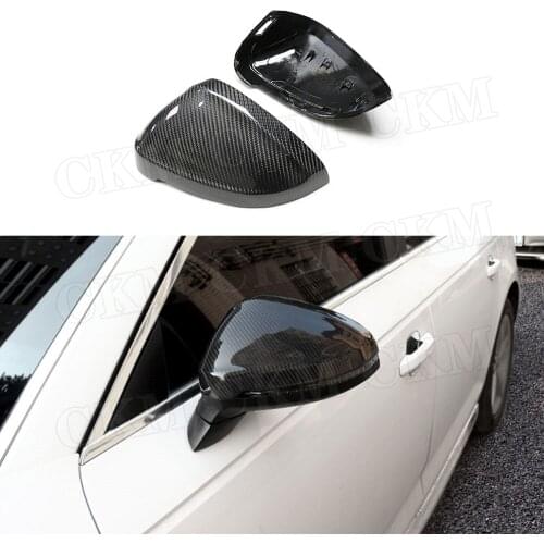 Carbon Fiber RearView Mirror Cover Caps for Audi A4 S4 RS4 B9 A5 S5 RS5 2016 2017 2018 2019 Replacement Style Caps