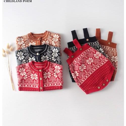 Baby Girl Clothes Knitted Baby Clothes Newborn Boy Clothes Infant Baby Romper Set Baby Girl Boy Cardigan Sweater Baby Jumpsuit