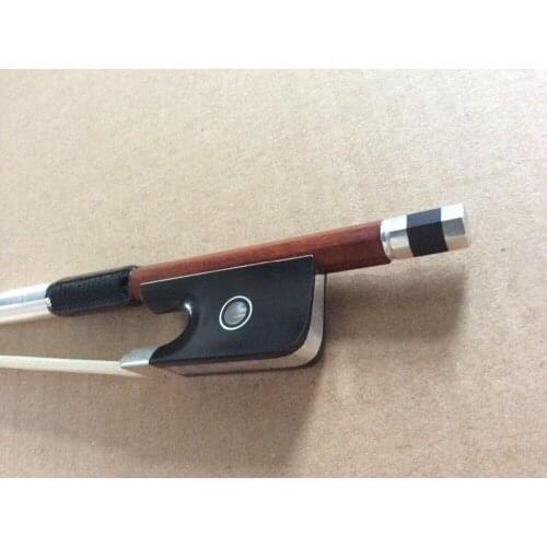 Nice 4/4 Cello Bow Selected pernambu Pure Silver mounted ebony frog