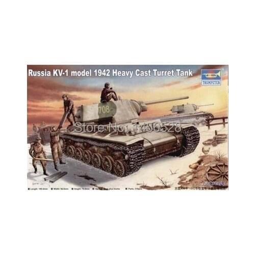 Trumpeter 1/35 00359 RUSSIA KV-1 MODEL 1942 HEAVY CAST TURRENT TANK Assembly scale Model kits