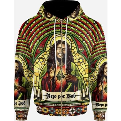 Tessffel County Flag Africa Jamaica King Emblem Lion NewFashion Tracksuit 3DPrint Men/Women Streetwear Autumn Casual Hoodies B-7