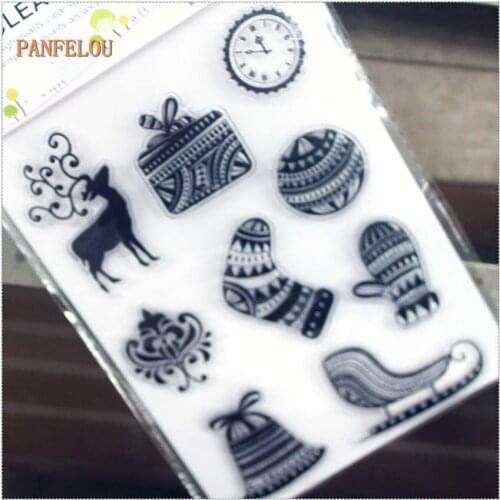 PANFELOU 11.3*15.56cm Candy socks Transparent Silicone Rubber Clear Stamps cartoon for Scrapbooking/DIY wedding album