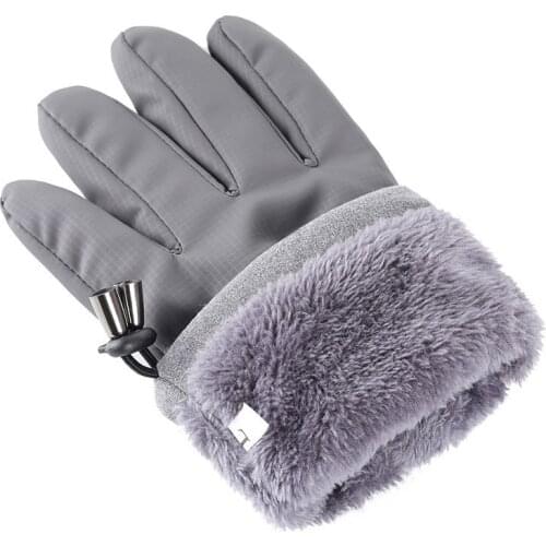 Black Color Warm Winter Gloves Mens Plus Velvet Touch Screen Driving Cycling Keep Warm Fleece Touchscreen Gloves Men Women